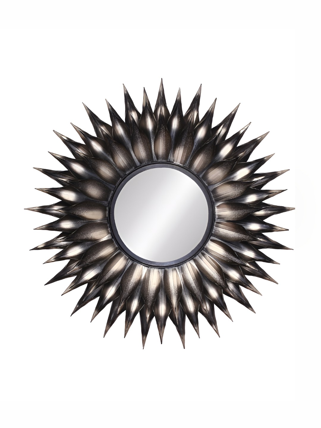 

Heritage India Black Textured Metal Frame Wall Mirror