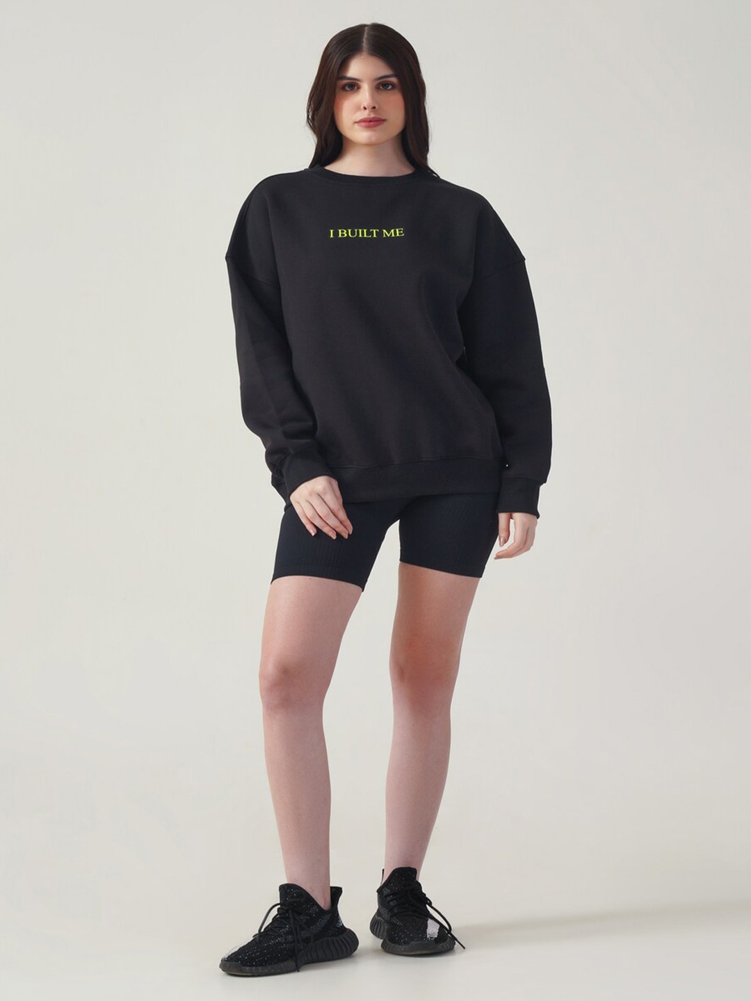 

MKH Typography Printed Pullover Sweatshirt, Black