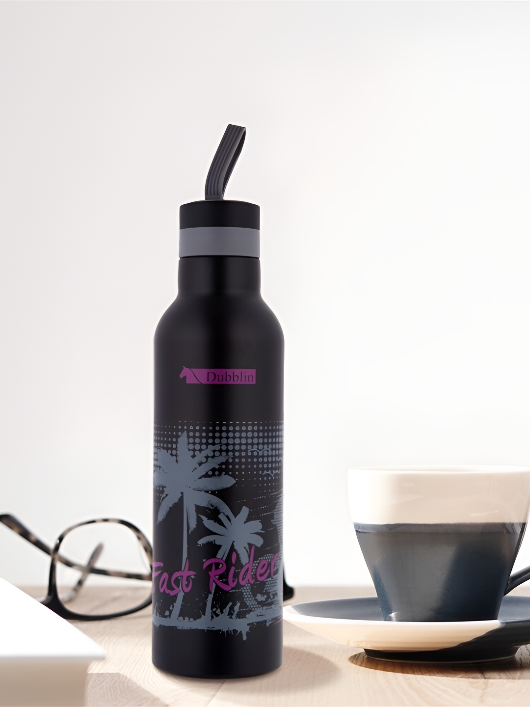 

Dubblin Pink & Black Stainless Steel Double Wall Vacuum Water Bottle 500ml