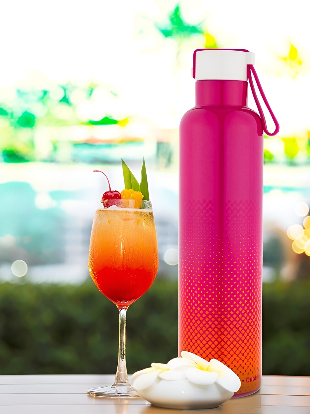

Dubblin Bang Bang Pink Stainless Steel Double Wall Vacuum Insulated Water Bottle 900 ml
