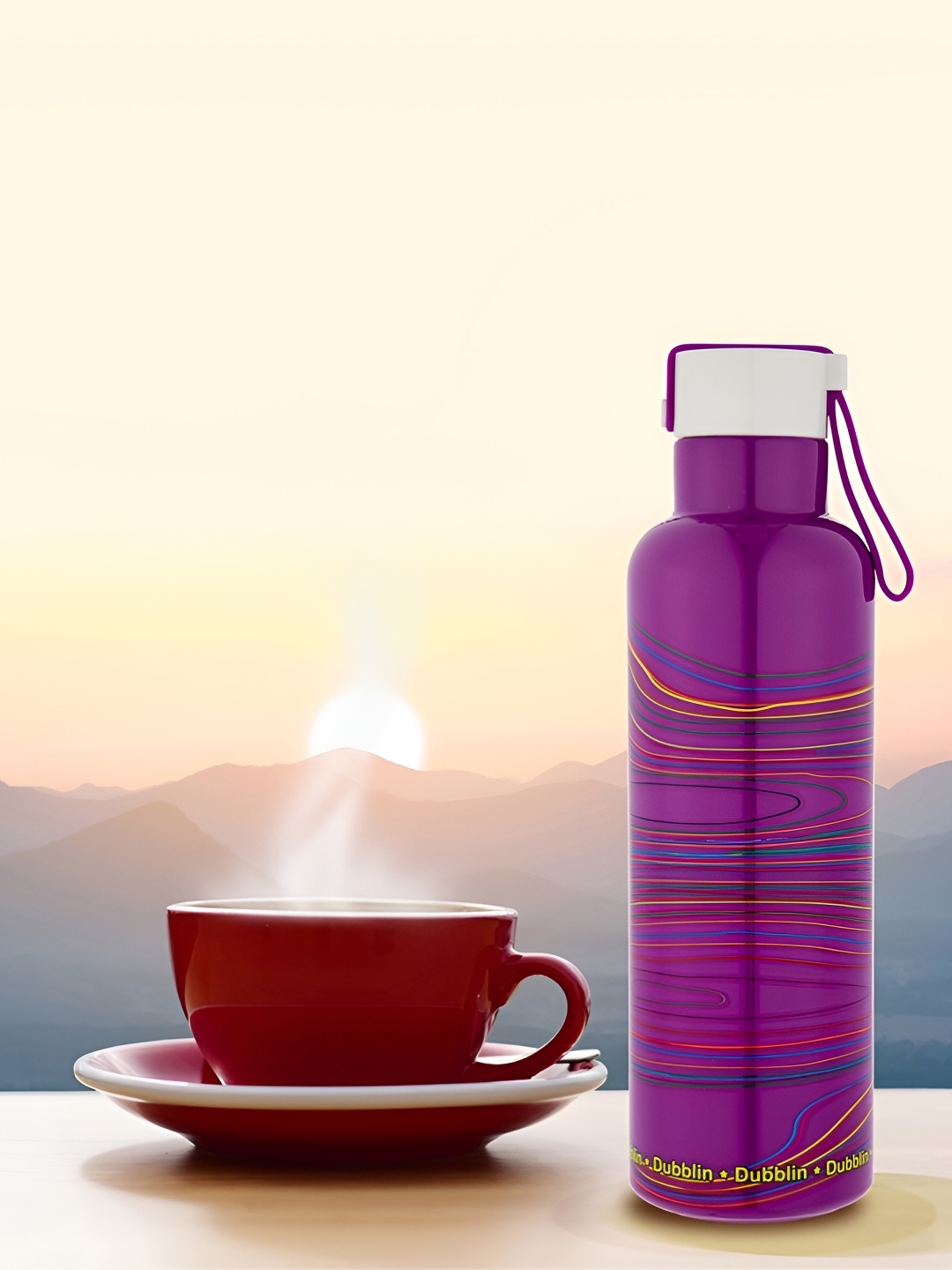 

Dubblin Violet Stainless Steel Double Wall Vacuum Water Bottle 600 ML