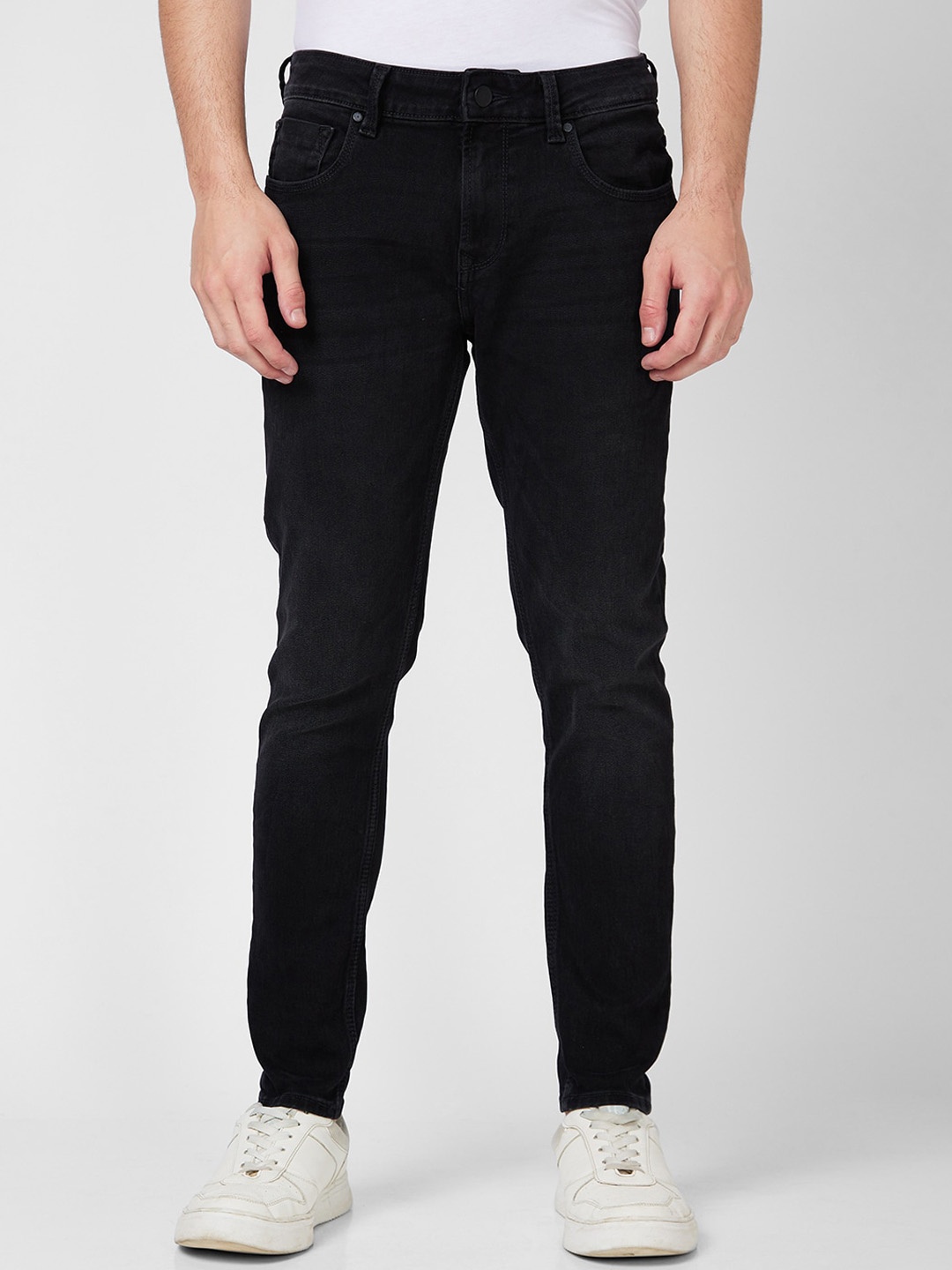 

SPYKAR Men Clean Look Slim Fit Cotton Jeans, Black