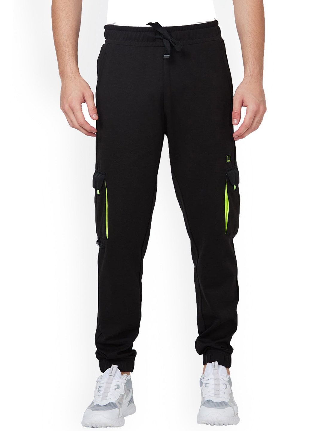 

SPYKAR Men Ankle Length Mid-Rise Joggers, Black