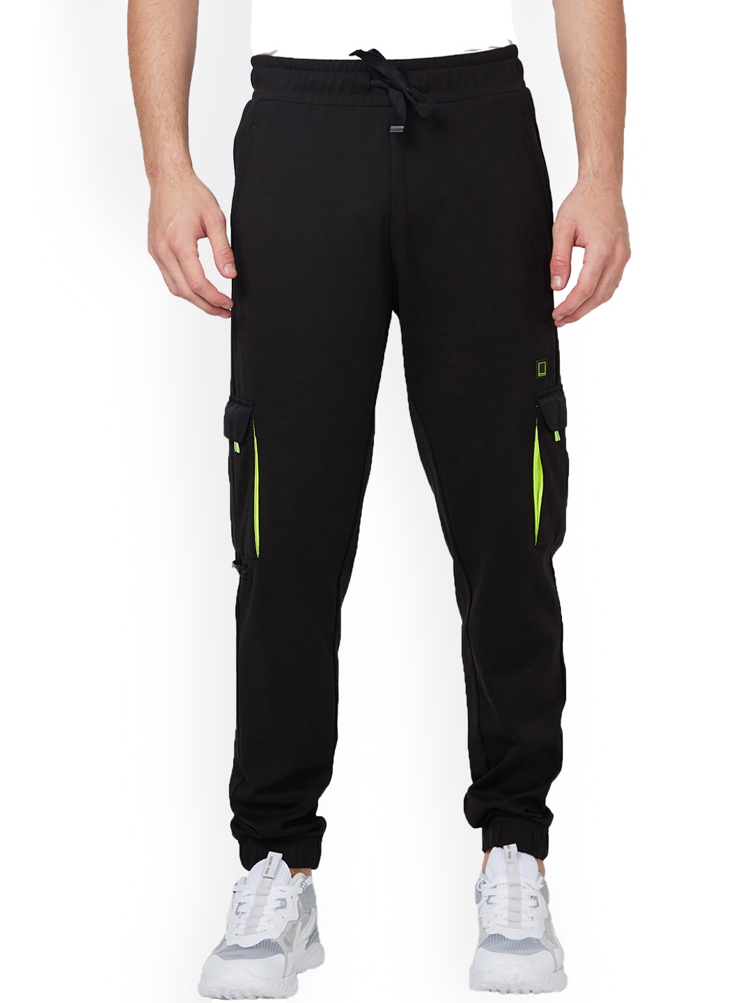 

SPYKAR Men Mid-Rise Ankle Length Joggers, Black