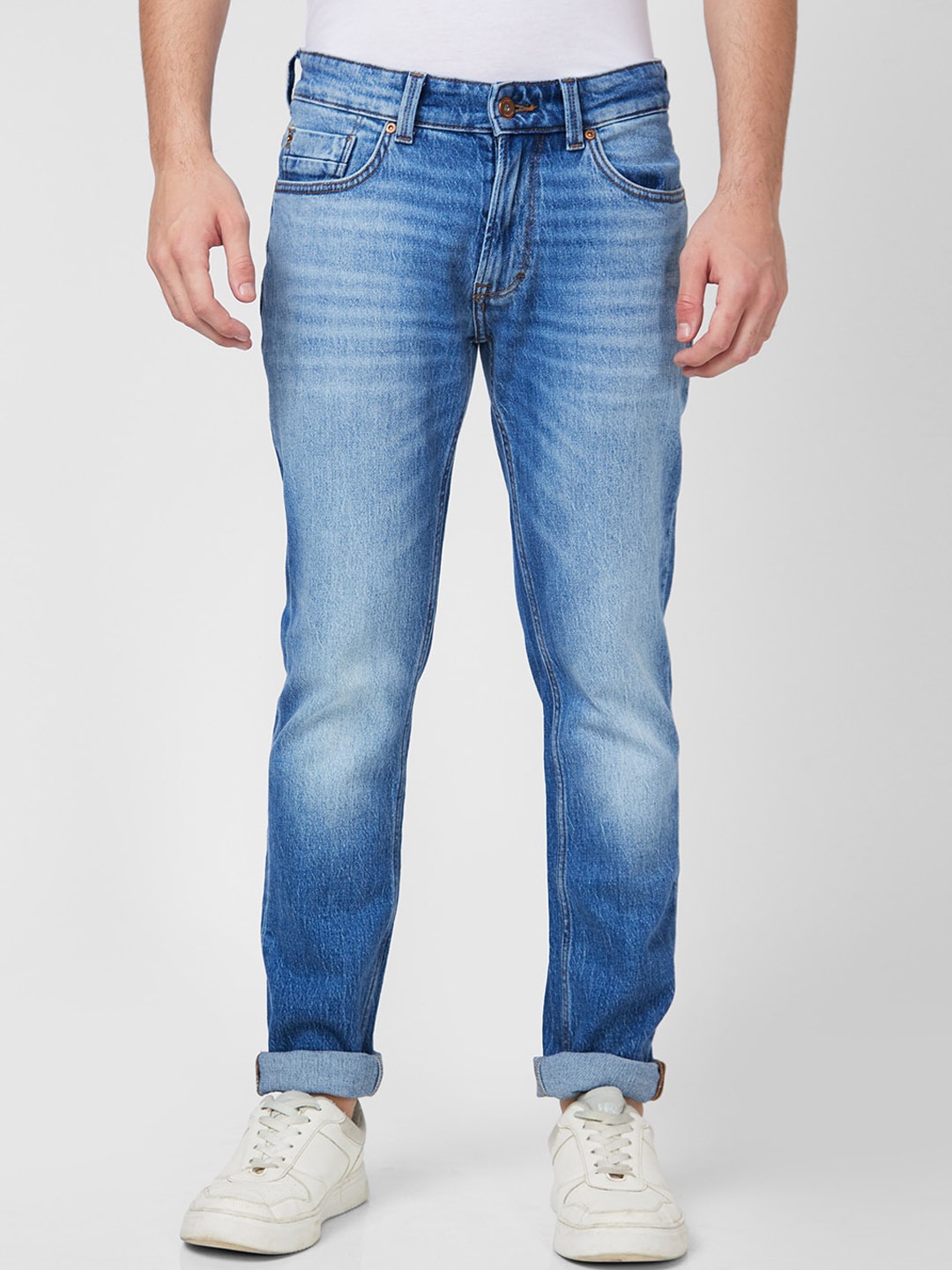 

SPYKAR Men Heavy Fade Clean Look Cotton Jeans, Blue