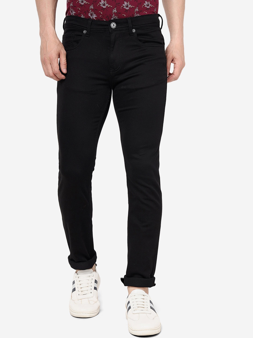 

Greenfibre Men Slim Fit Mid-Rise Stretchable Jeans, Black