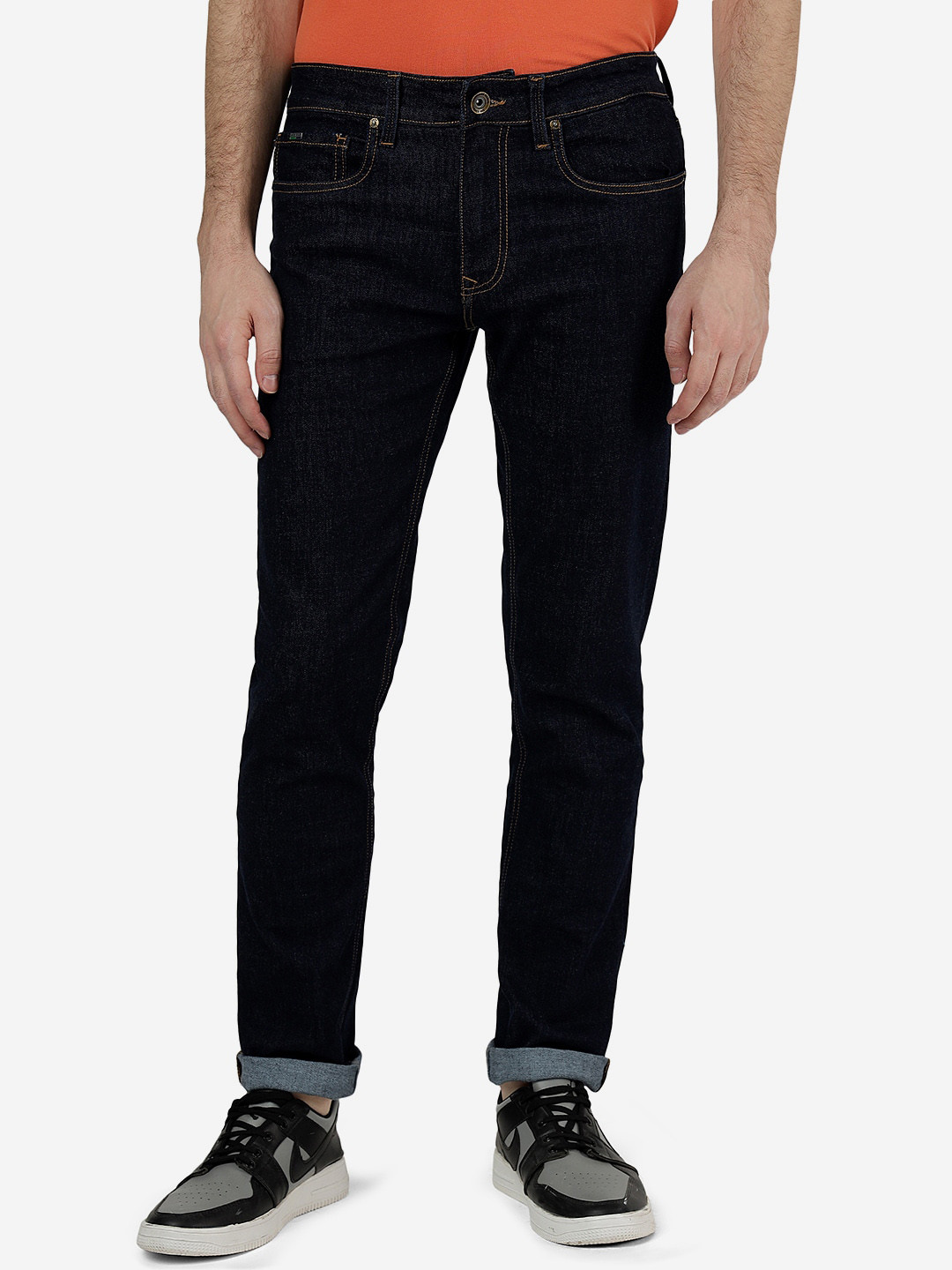 

JADE BLUE Men Straight Fit Clean Look Stretchable Jeans