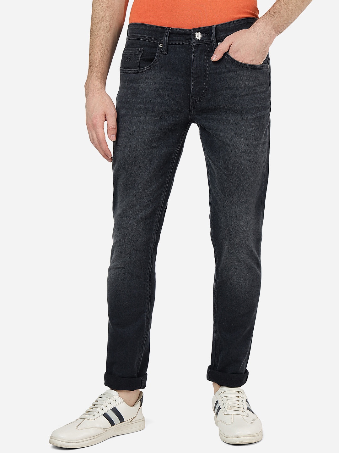 

JADE BLUE Men Clean Look Mid-Rise Slim Fit Cotton Jeans, Grey