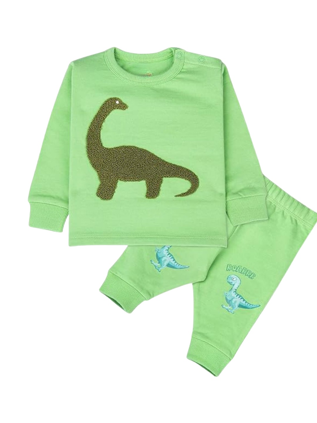 

BAESD Kids Self Design Pure Cotton Tracksuit, Green