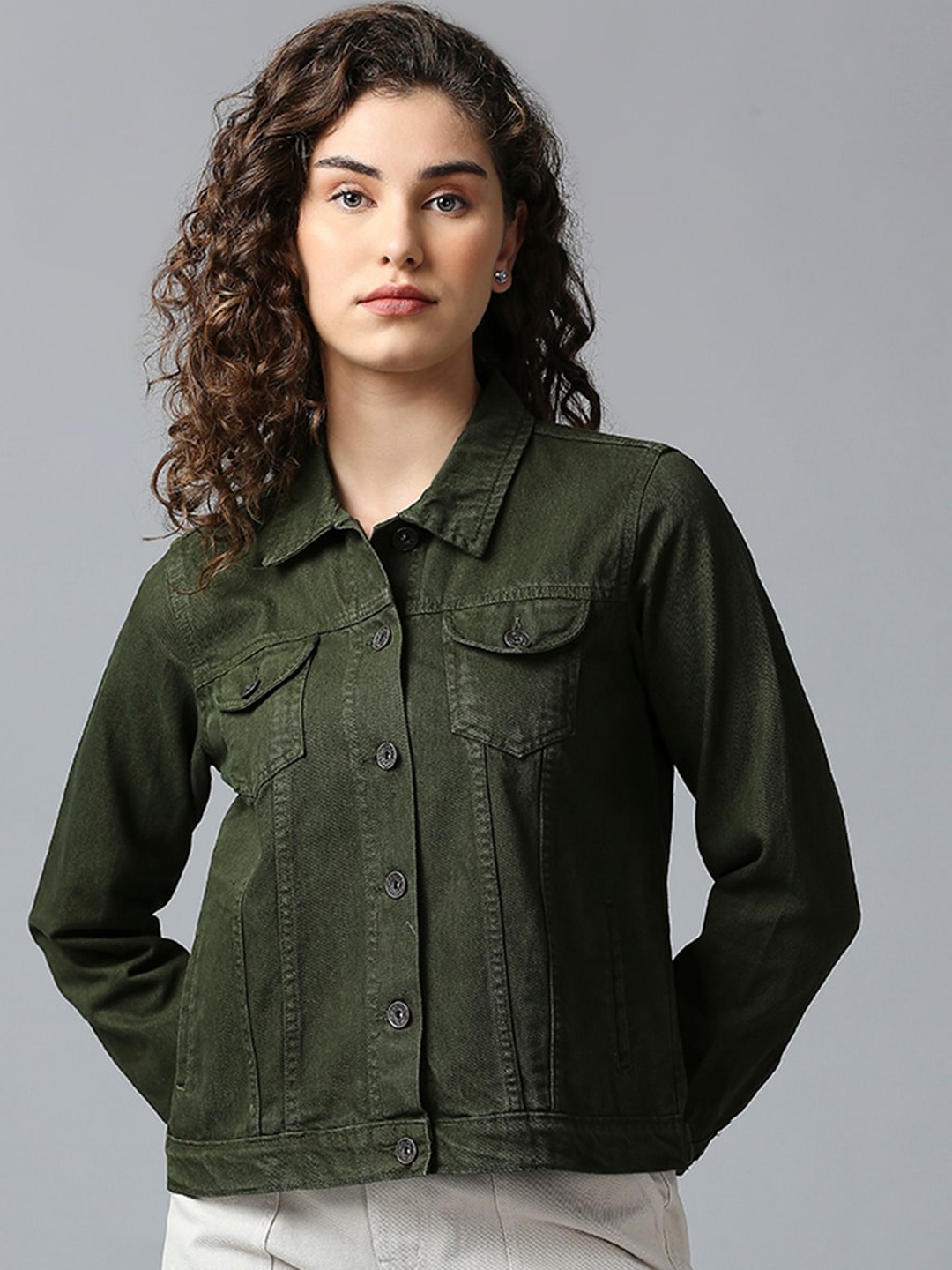 

Roadster Pure Cotton Jackets, Olive