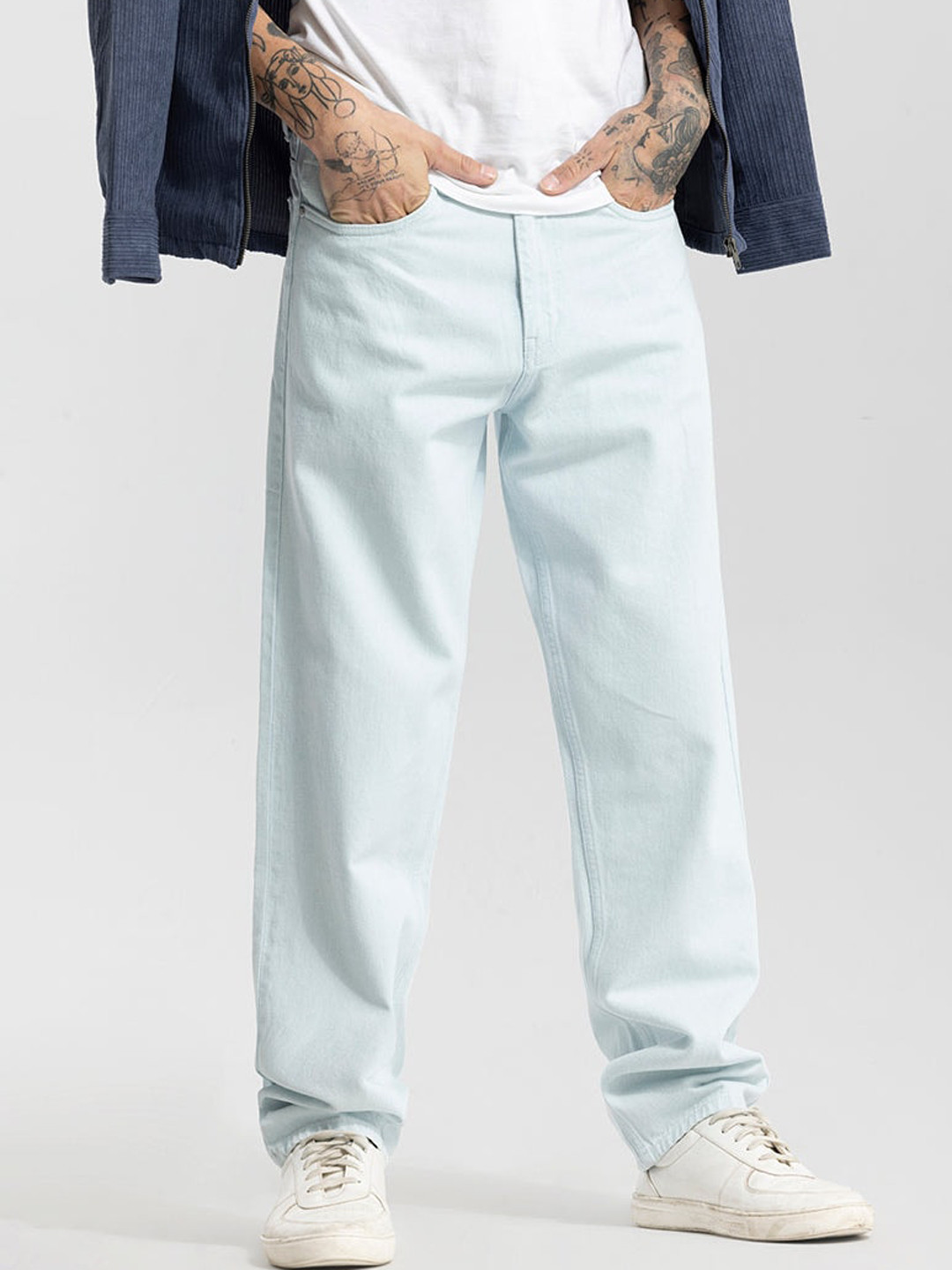 

Snitch Men Blue Relaxed Fit Clean Look Stretchable Cotton Jeans