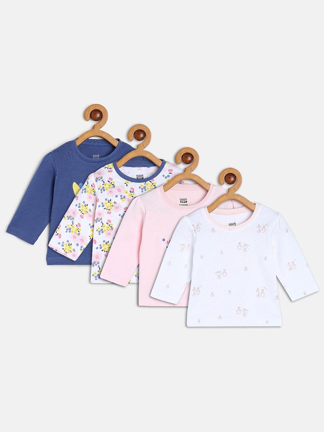 

MINI KLUB Pack Of 4 Pure Cotton Tshirt, Multi