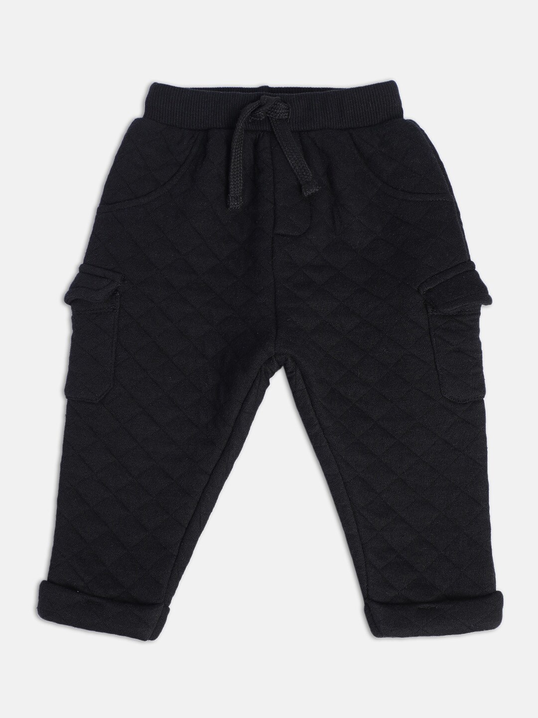 

MINI KLUB Boys Mid-Rise Easy Wash Pure Cotton Trousers, Black