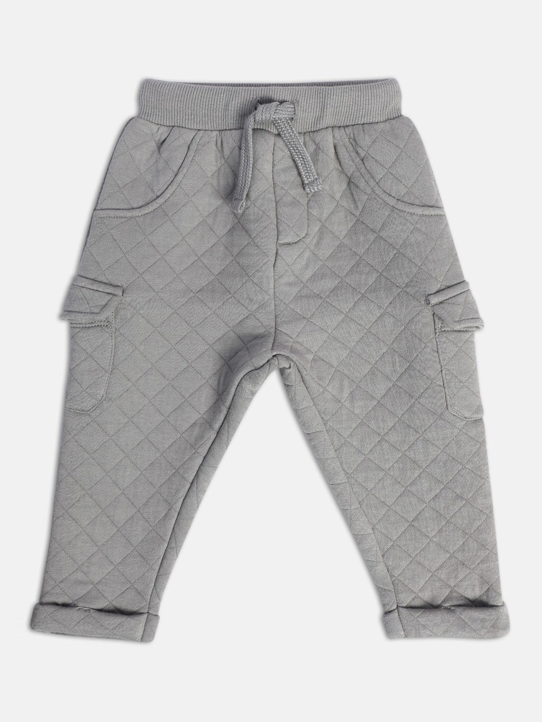 

MINI KLUB Boys Mid-Rise Easy Wash Pure Cotton Trousers, Grey