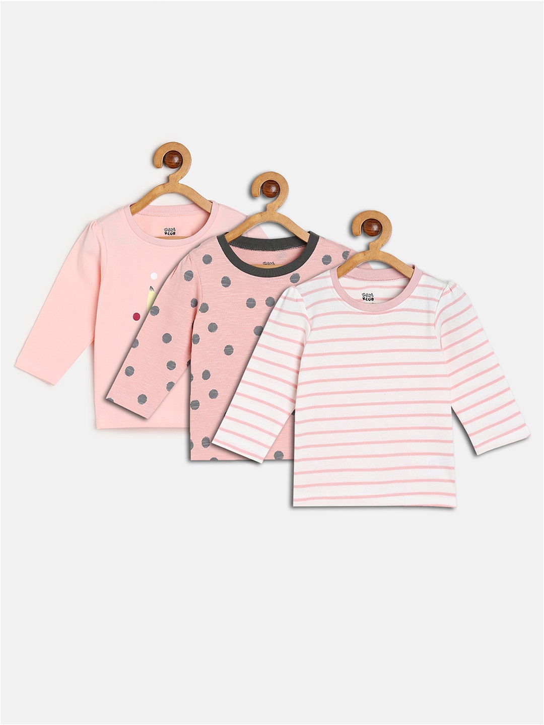 

MINI KLUB Pack Of 3 Cotton Top, Pink