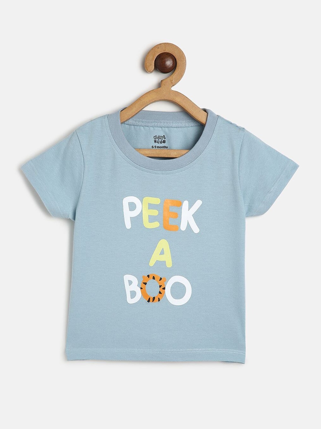 

MINI KLUB Boys Typographic Printed Pure Cotton T-shirt, Blue