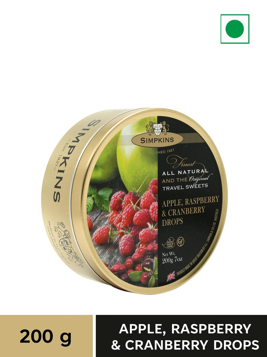 

Simpkins Apple & Cranberry Drops Candies - 200 gms, Black