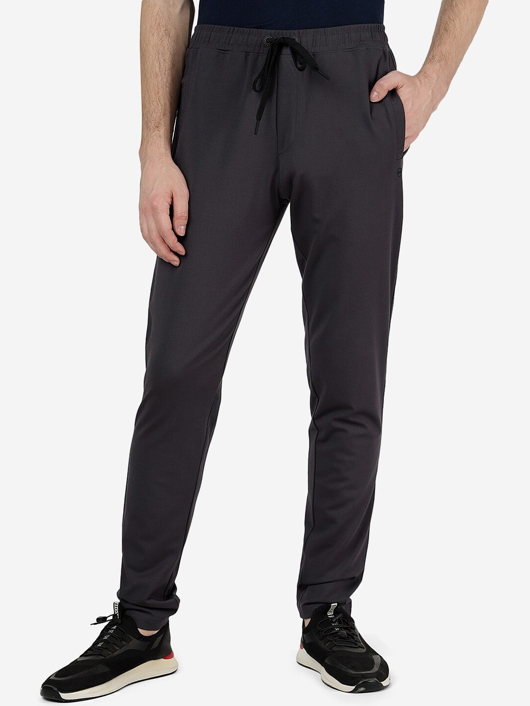 

JADE BLUE Men Slim Fit Pure Cotton Track Pants, Grey