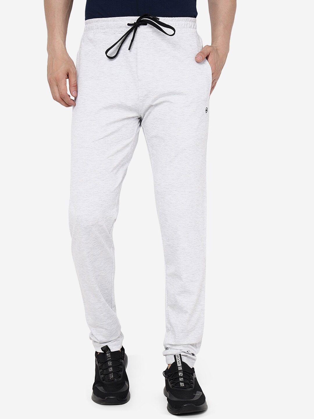 

JADE BLUE Men Slim Fit Pure Cotton Track Pants, White