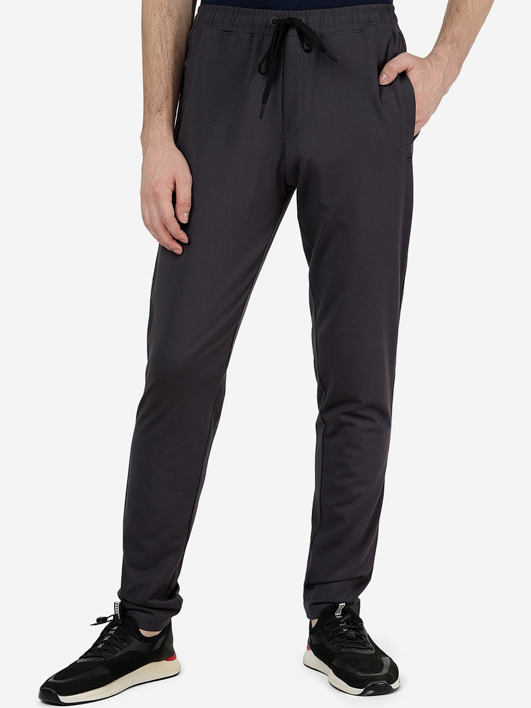 

JADE BLUE Men Slim Fit Pure Cotton Track Pants, Grey