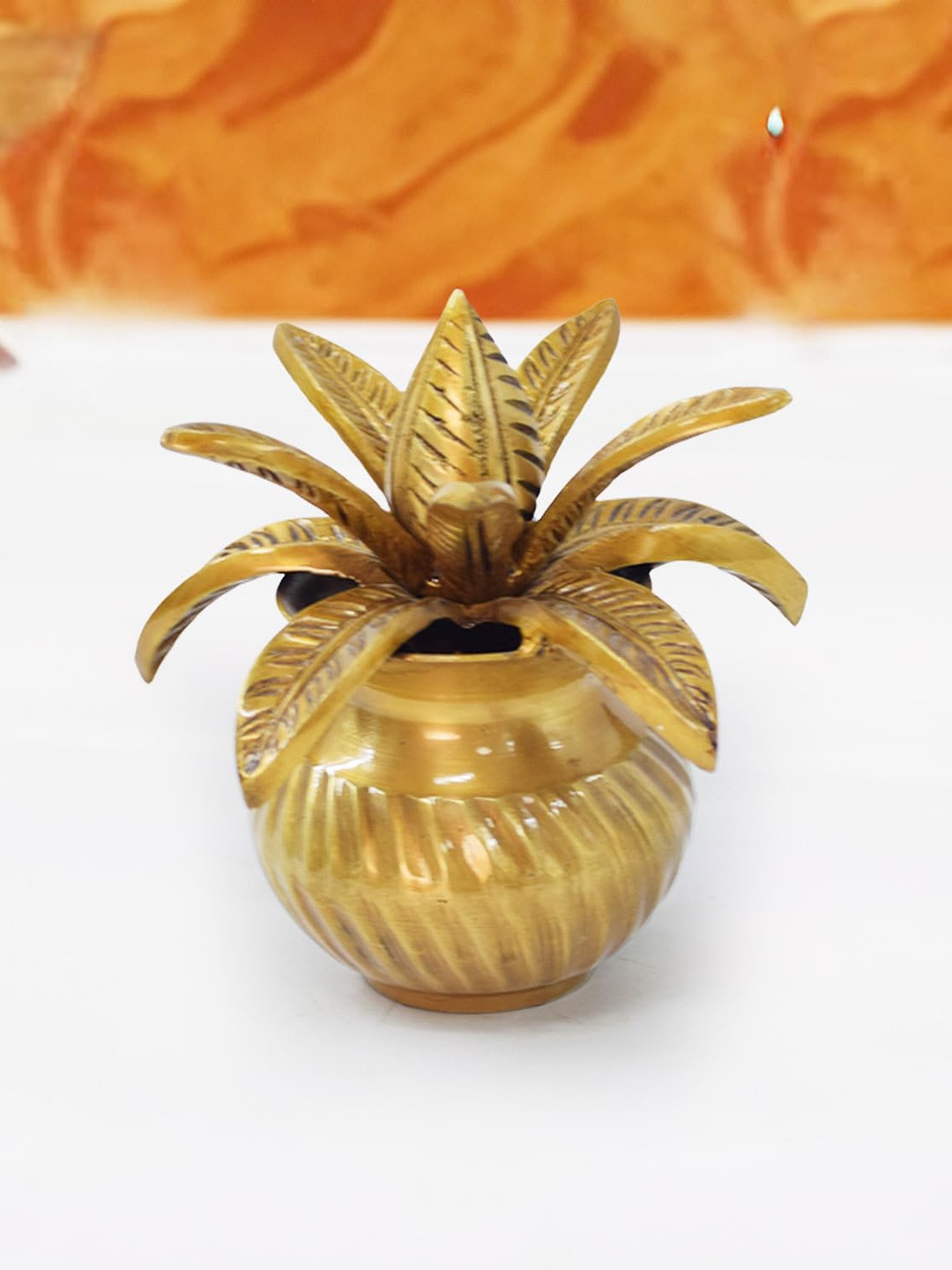 

PujaNPujari Gold Toned Glossy Finished Mangal Kalash