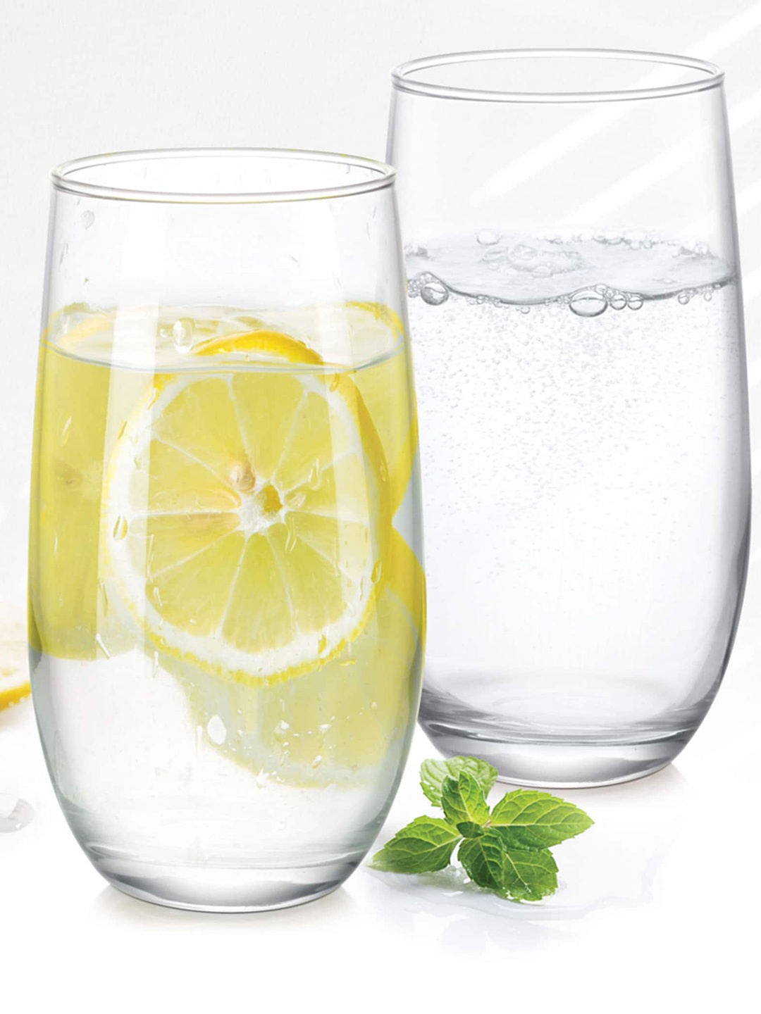 

Treo Tranparent 6 Pcs Sphero Water Tumbler Glasses 380 ml Each, Transparent