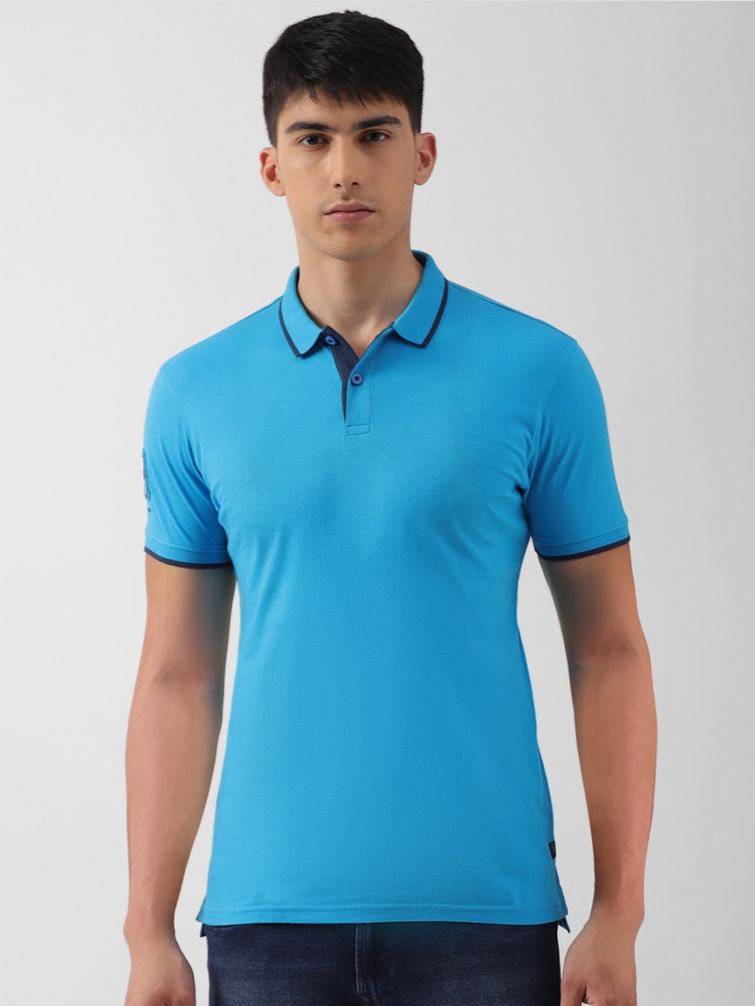 

Peter England Polo Collar Pure Cotton T-shirt, Blue