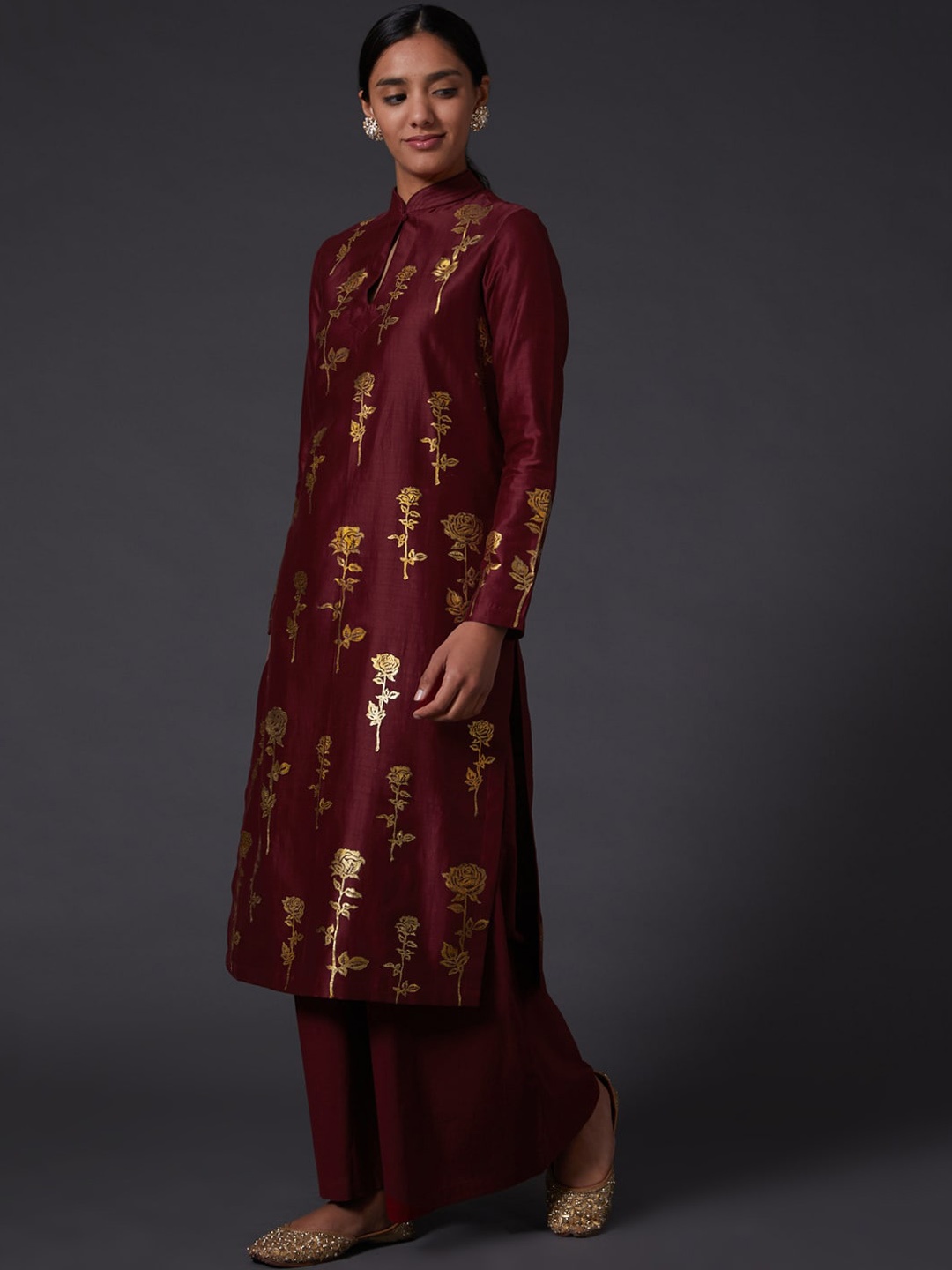 

Balance by Rohit Bal Women Floral Printed Floral Kurta, Red