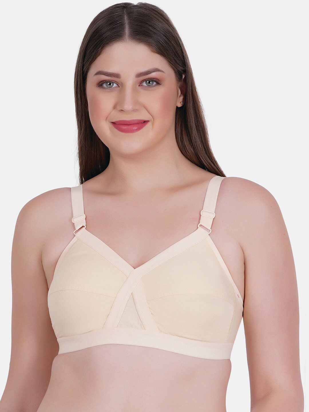 

Reveira Medium Coverage Non Padded Everyday Bra With All Day Comfort, Beige