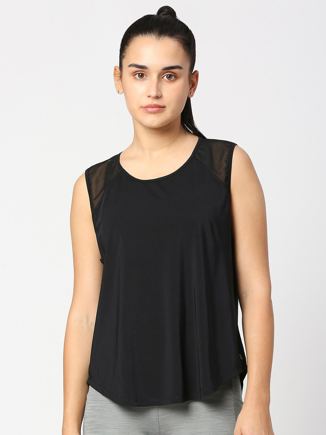 

LAASA SPORTS Sleeveless Regular Sports Tank Top, Black