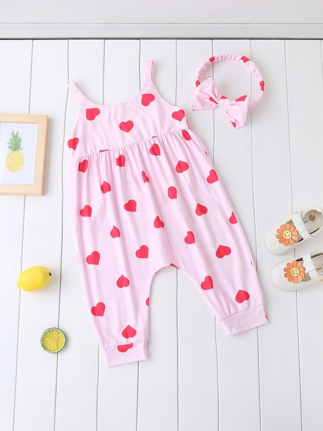 

StyleCast Girls Pink Conversational Printed Basic Jumpsuit