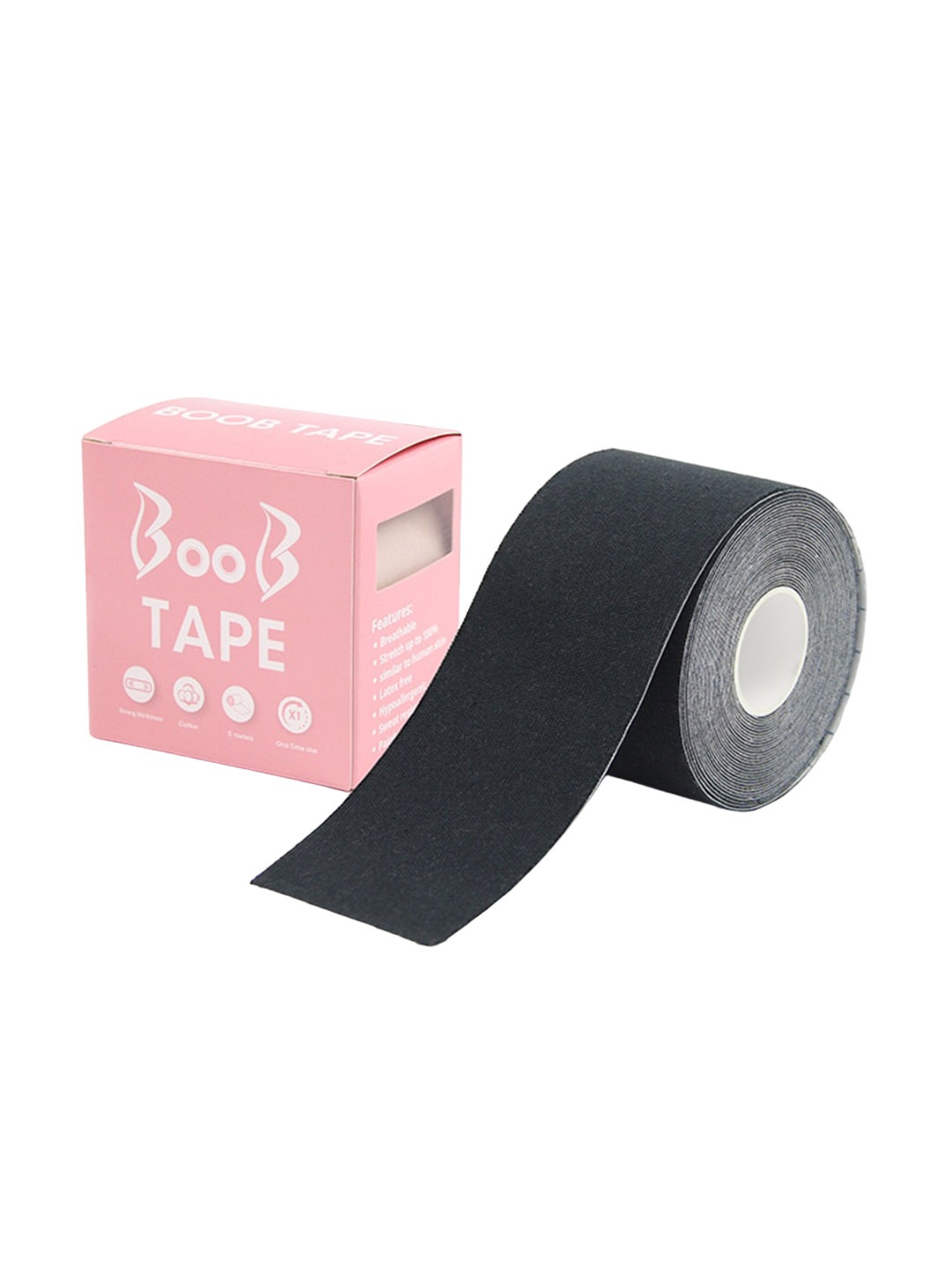 

PLUMBURY Skin-Friendly & Water-Resistant Breast Lift Tape, Black