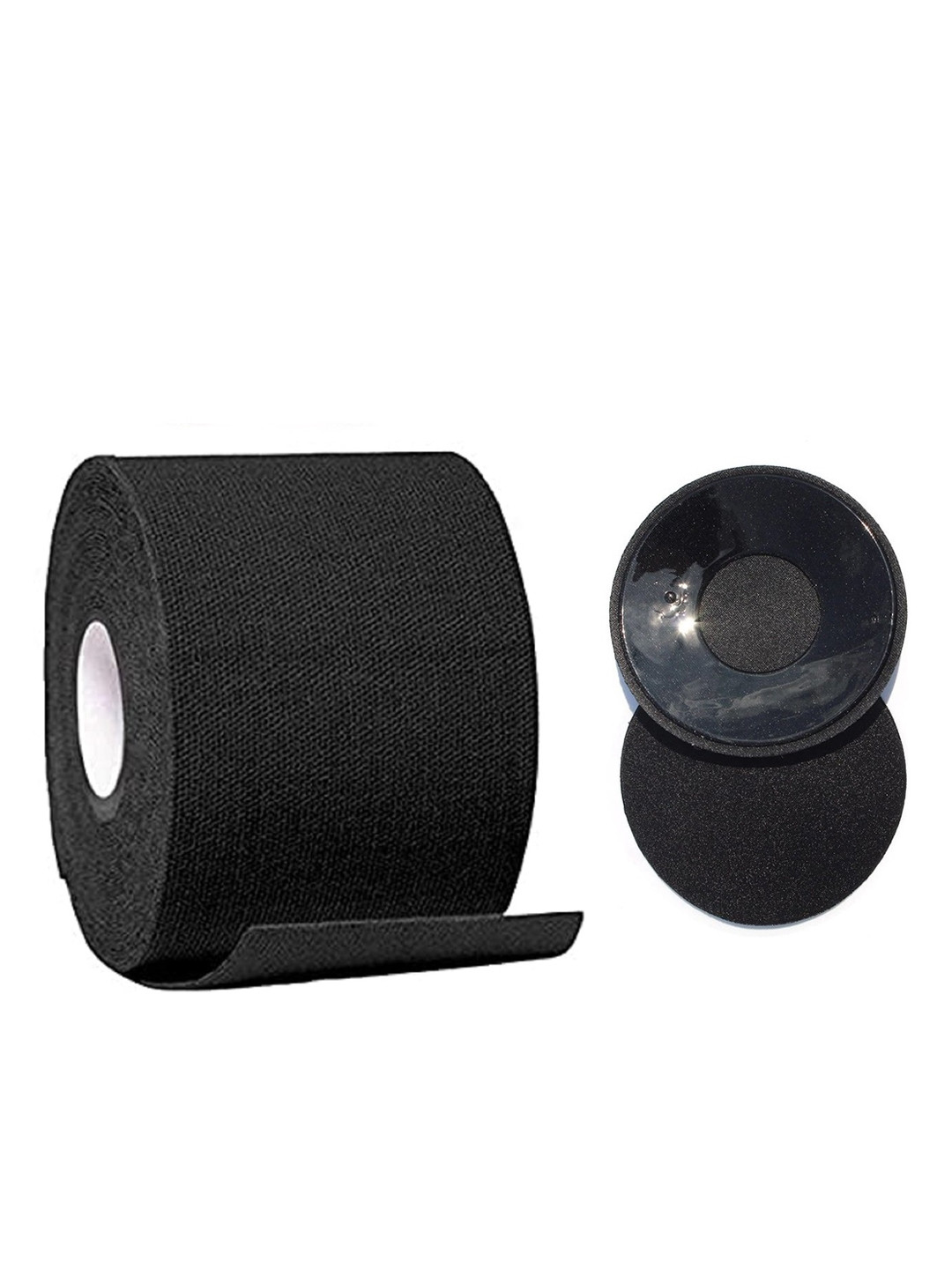 

PLUMBURY Stick-On Nipple Pasties With Body Tape Set, Black