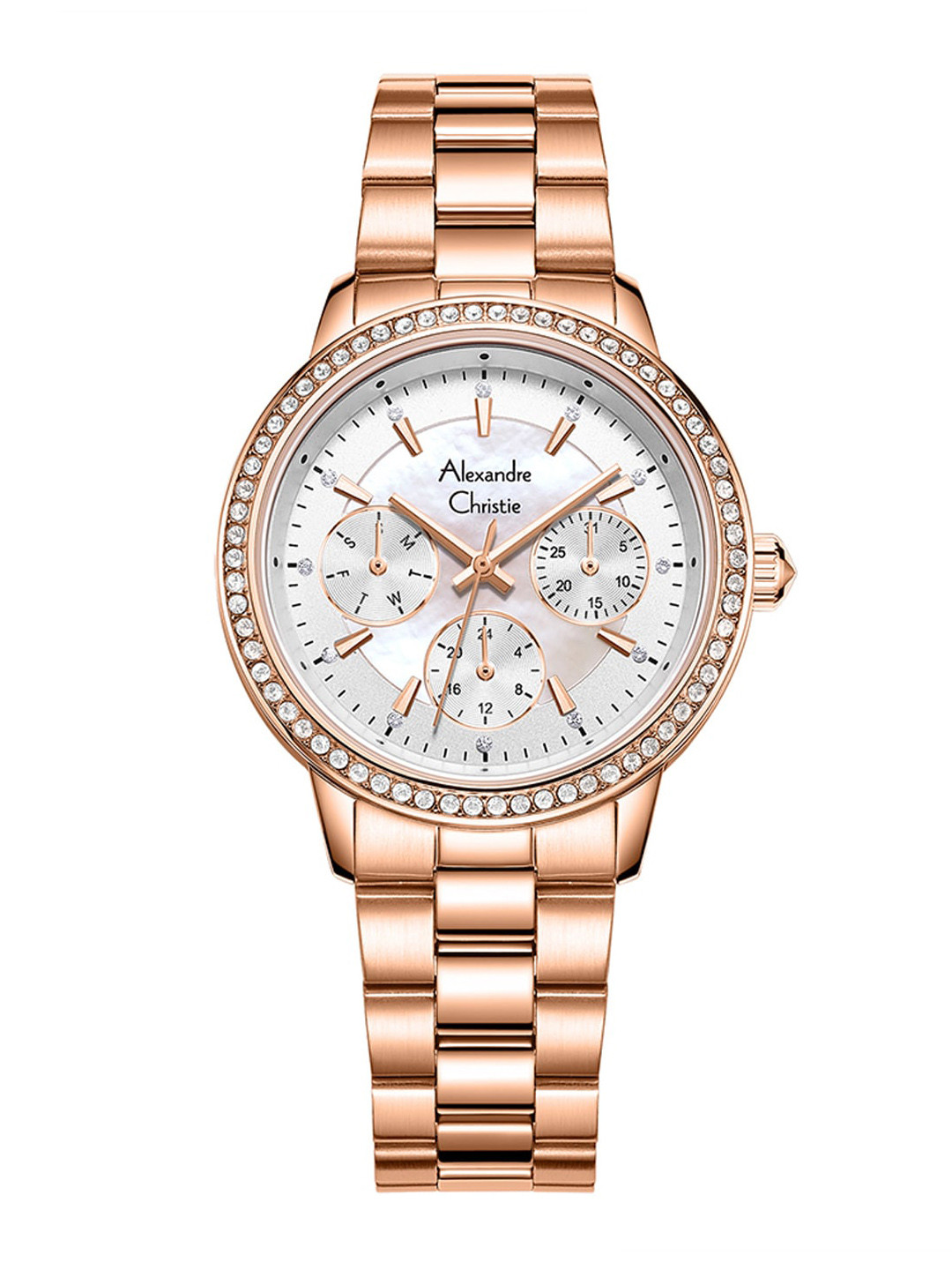 

Alexandre Christie Women Stainless Steel Bracelet Style Straps Analogue Watch-2A53BFBRGSL, Silver