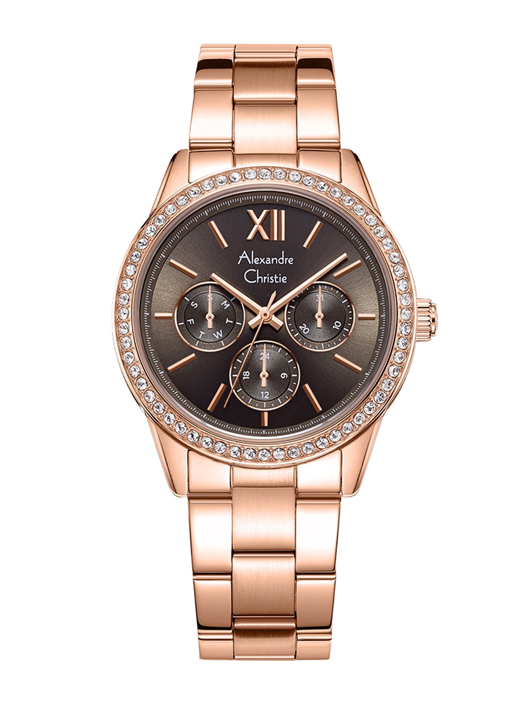 

Alexandre Christie Women Stainless Steel Bracelet Style Straps Analogue Watch 2A46BFBRGGR, Grey