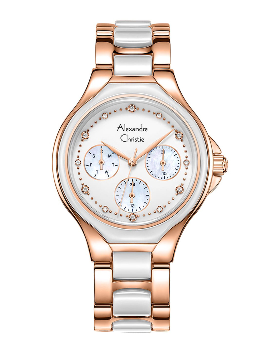 

Alexandre Christie Women Water Resistance Multifunction Analogue Watch 2B03BFBRGSL, Silver