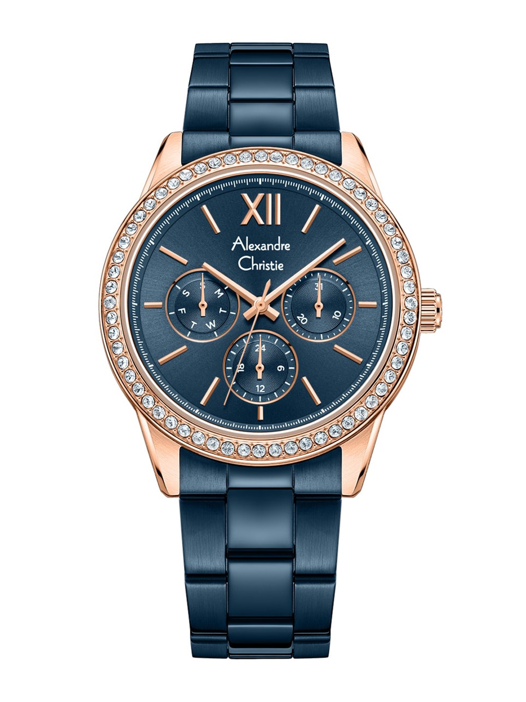 

Alexandre Christie Women Stainless Steel Bracelet Style Straps Analogue Watch 2A46BFBURBU, Silver