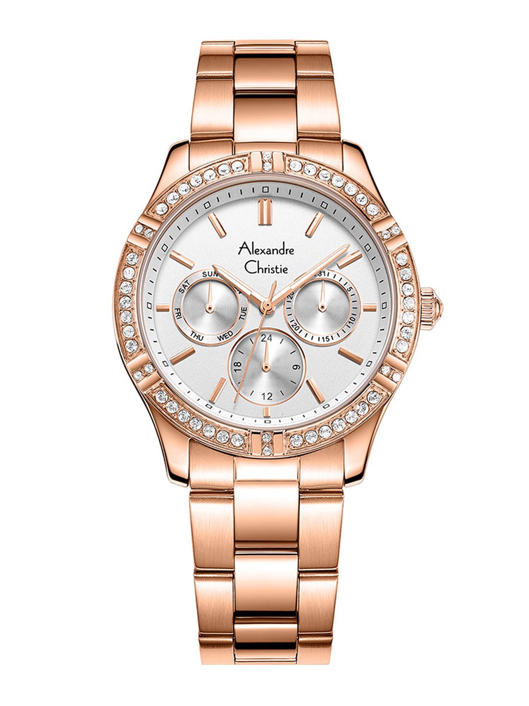 

Alexandre Christie Women Water Resistance Stainless Steel Analogue Watch 2A51BFBRGSL, Silver