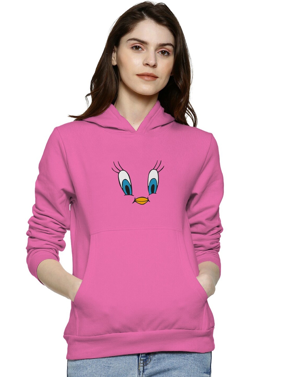 

BAESD Graphic Printed Hooded Cotton Sweatshirt, Purple