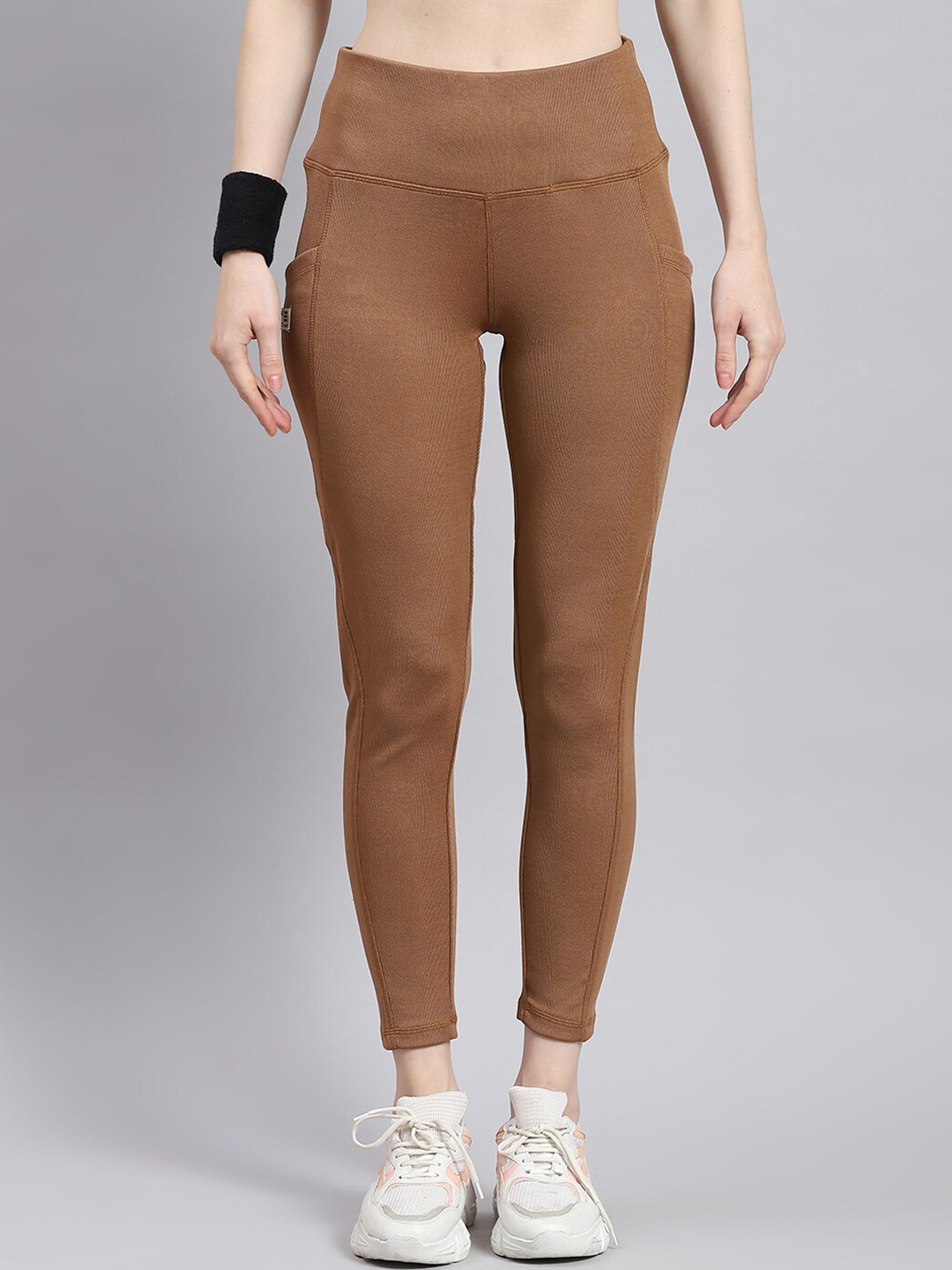 

rock.it Mid Rise Training Tights, Camel brown