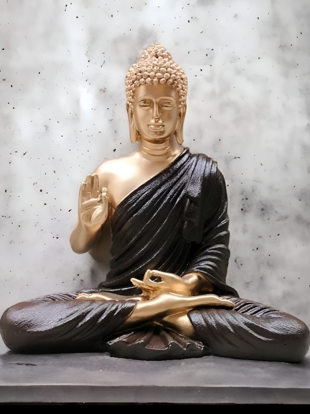 

SANKALAN CREATIONS Black Buddha Idol Showpiece