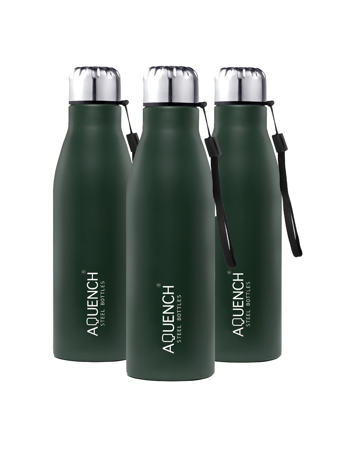 

AQUENCH Green 3 Pieces Stainless Steel Solid Water Bottle
