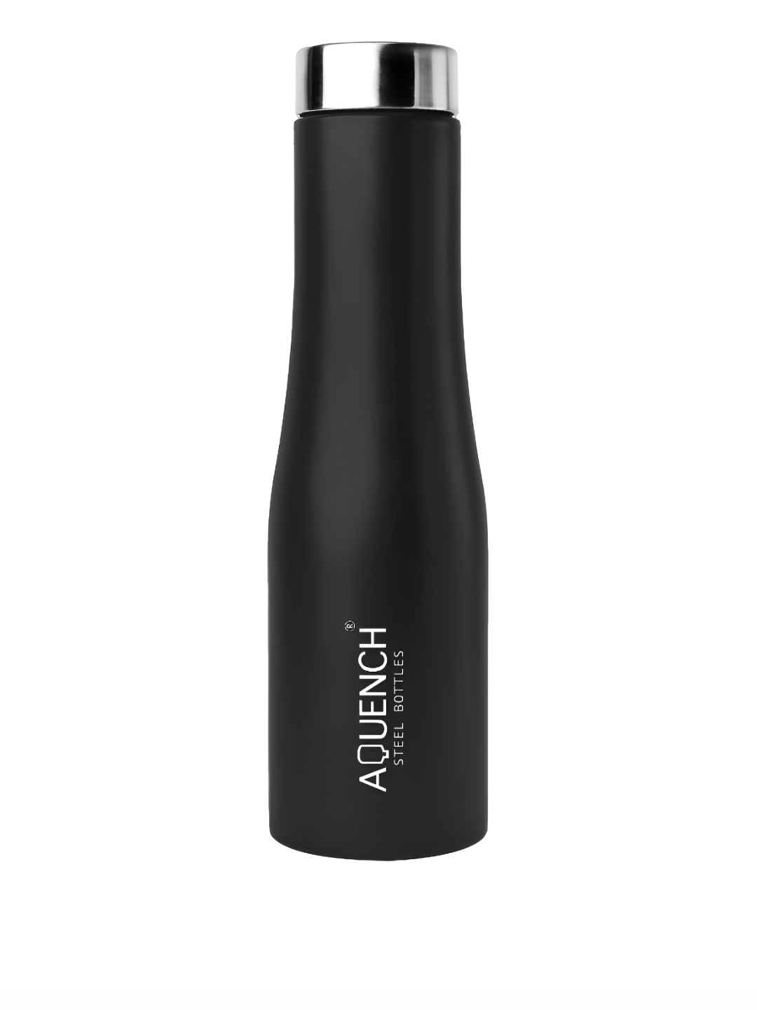 

AQUENCH Black Stainless Steel Solid Water Bottle 1L