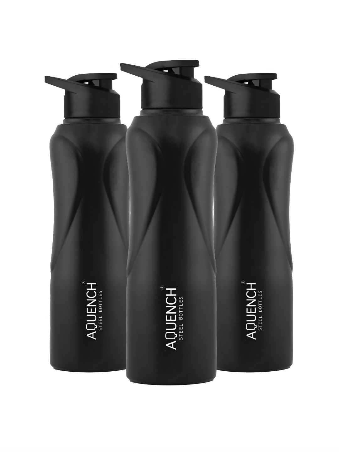 

AQUENCH Black 3 Pieces Stainless Steel Solid Water Bottle