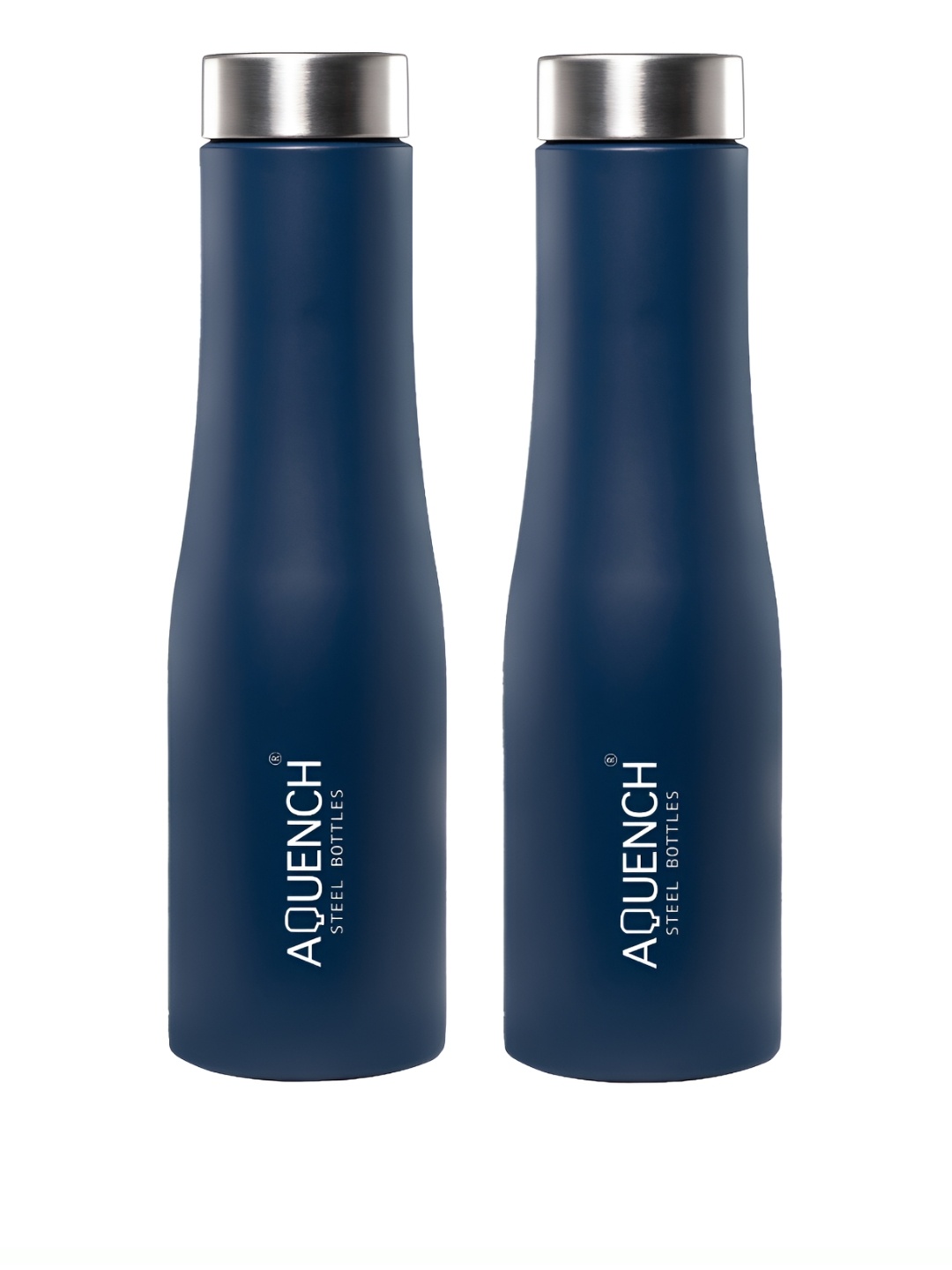 

AQUENCH Blue 2 Pieces Stainless Steel Solid Water Bottle 1 ltr