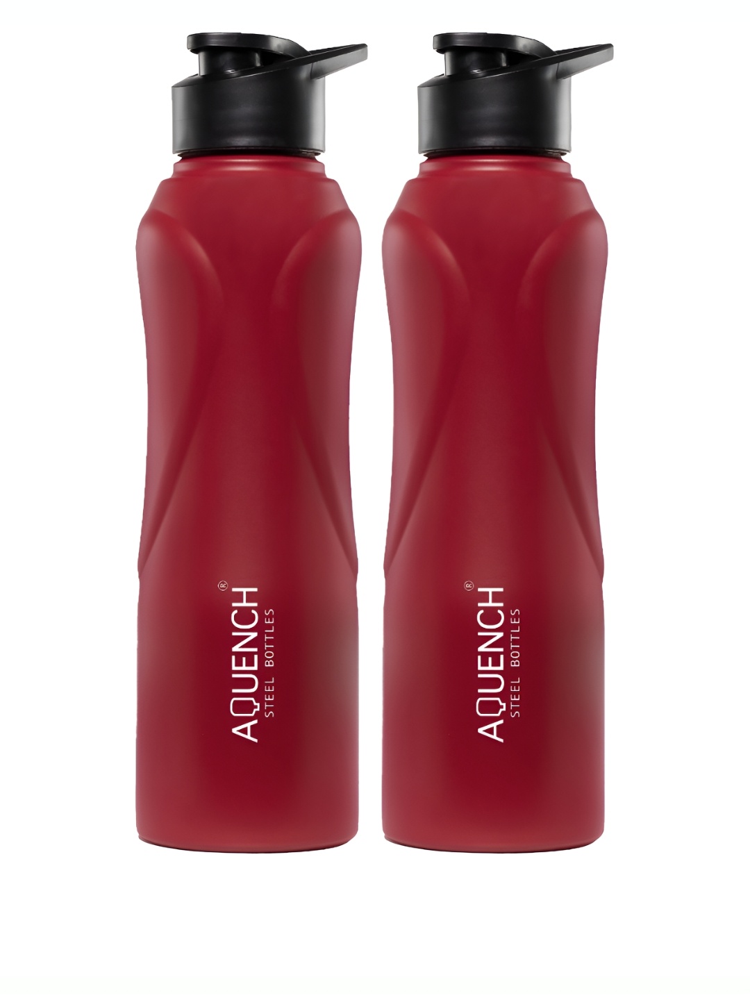 

AQUENCH Red 2 Pieces Stainless Steel Solid Water Bottle