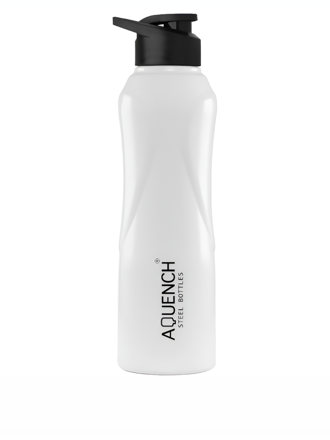 

AQUENCH White Single Stainless Steel Solid Water Bottle 1ltr