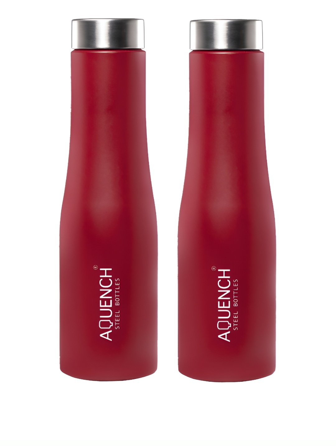 

AQUENCH Red 2 Pieces Stainless Steel Water Bottle
