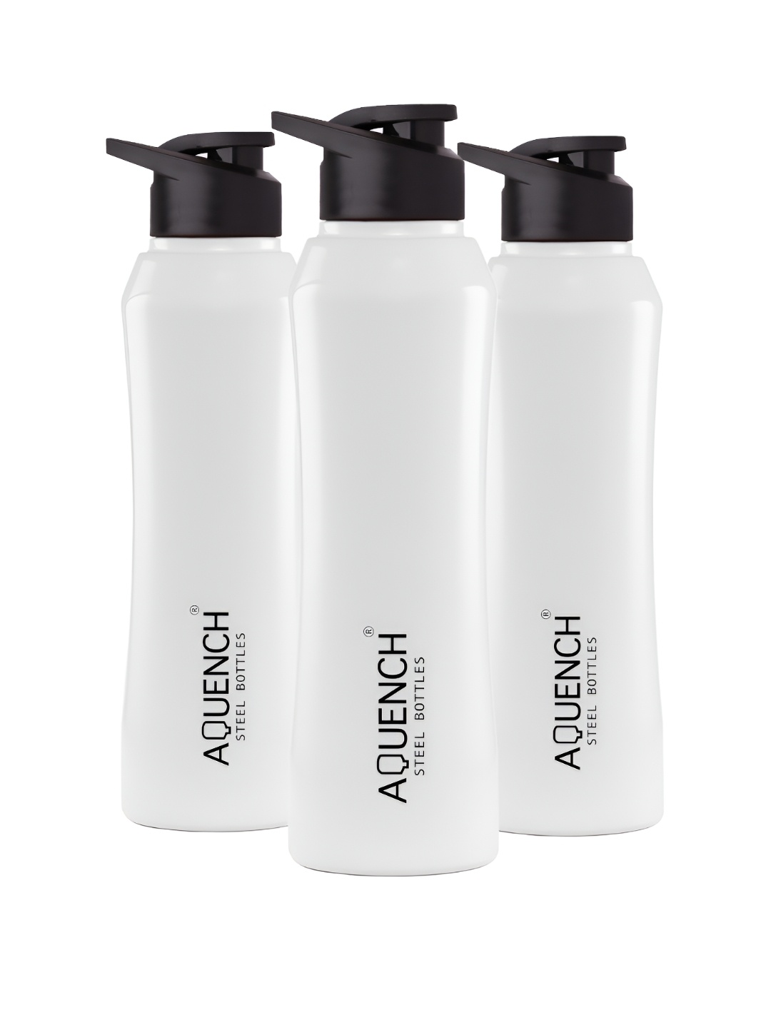 

AQUENCH White 3 Pieces Stainless Steel Solid Water Bottle