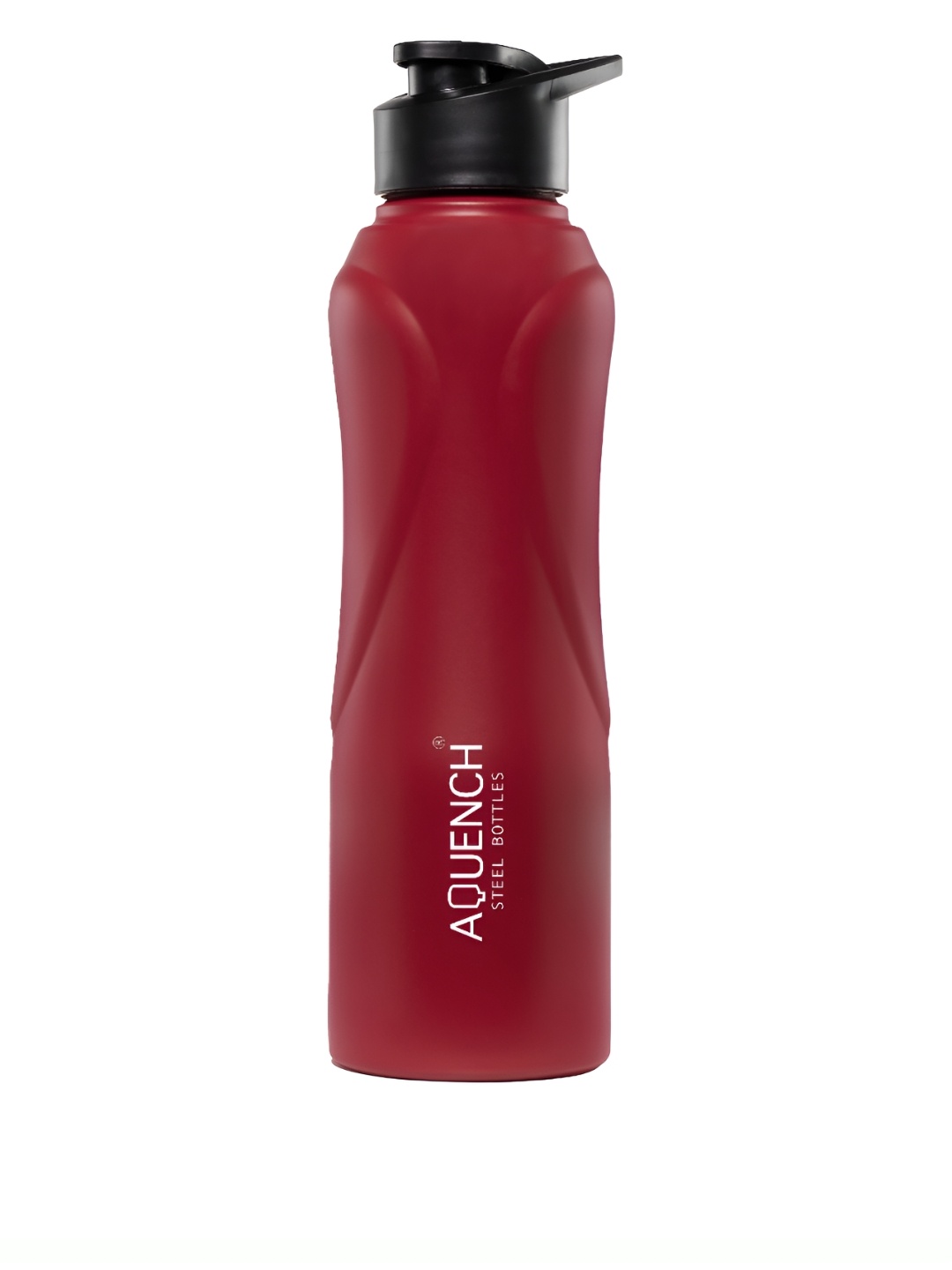 

AQUENCH Red &Black Single Stainless Steel Solid Water Bottle 1L